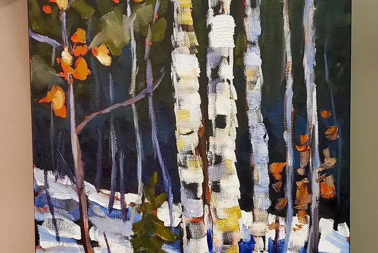 C2506E: J. Hall Impressionist Landscape